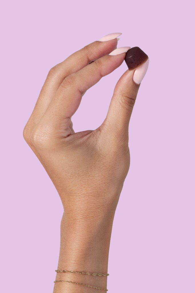 A mixed-berry plusOne gummy