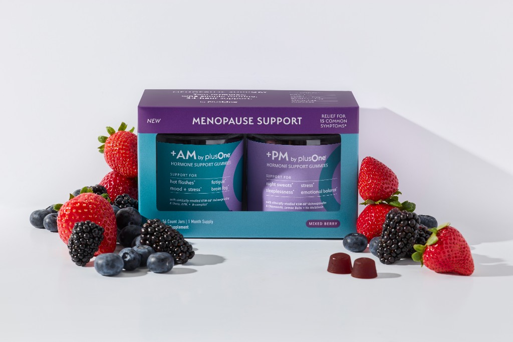 plusOne 24-Hour Menopause Support with mixed berries